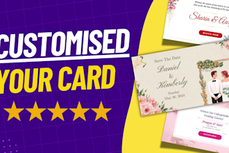 design a unique wedding invitation or invitation card