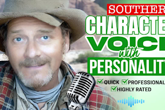record a voice over with a us southern english accent