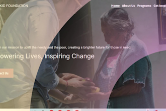 non profit wix website church crowfunding donation ngo charity website redesign