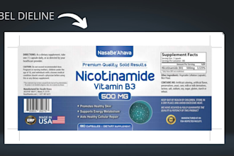do supplement label design , product label for packaging