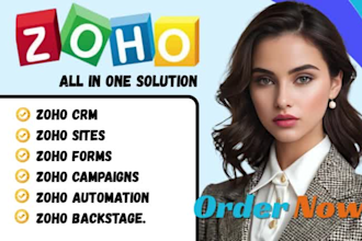 zoho sites, zoho commerce, zoho landing page, zoho backstage
