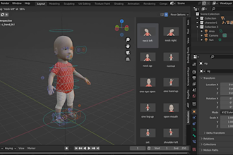 do 3d character rigging professionally using blender
