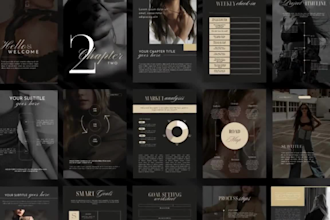 do professional branded PDF lead magnet, ebook and workbook, digital planner