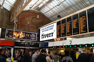 add anything inside a london train station billboard video
