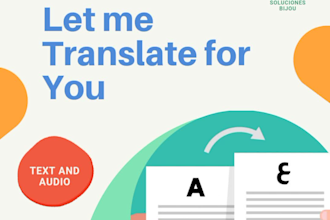 translate in words and voice from english to spanish