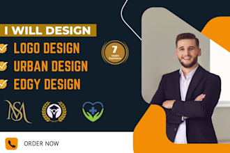create eye grabbing vintage logo design, modern custom urban, edgy design