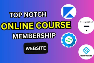 create online course website learnworlds kajabi teachable systeme io thinkific