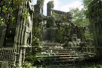 make 3d game environment 3d background 3d landscape in blender unreal engine