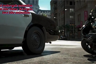 do cgi vfx 3d motorcycle animation 3d bike chase, 3d bicycle, bmx bike animation