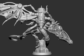 sculpt 3d model of miniature warhammer 40k 3d figurine for 3d printing tabletop