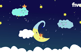 make 30 original lullabies and baby sleep music videos with youtube channel