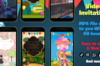 create a custom birthday video invitation for kids