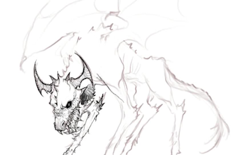 draw creepy horror art and scary illustrations