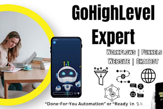 set up gohighlevel workflows automations sales funnel website chatbot