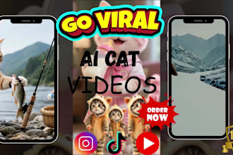 create daily viral ai cat videos, animal stories and rescue clips crafted
