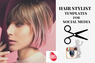 give you 300 hairstyle templates for social media