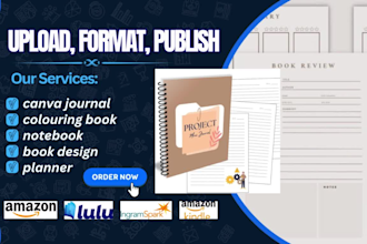 upload, format,publish,canva journal,colouring book notebook on amazon kdp,lulu