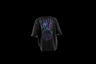 do design and 3d mockup of oversized t shirt