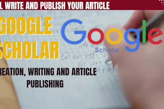 write and publish your research article in high index journals on google scholar