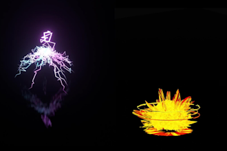 make you a stylized visual effect with controller in blender