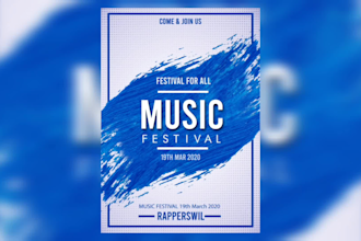 design custom posters for parties, events, and business promotions