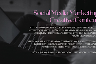 create uniquely styled social media content and bold strategies for your brand