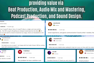 mix, pitch correct and master your song in 24hrs