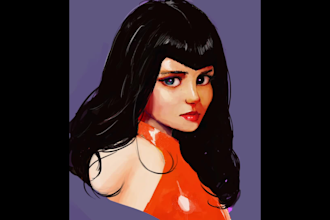 paint you a beautiful stylized painting of you