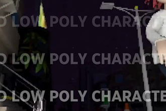 create 3d low poly model with psx n64 ps1 style and rig, low poly animation