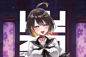draw and rig a live2d vtuber model with anime style for vtube studio