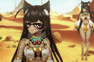 draw, rig 2d, 3d vtuber model, live2d model for vtube studio in anime art style
