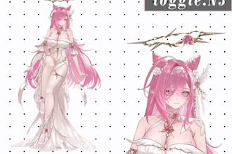 custom vtuber live2d commission vtuber assets vtuber model commission pngtube