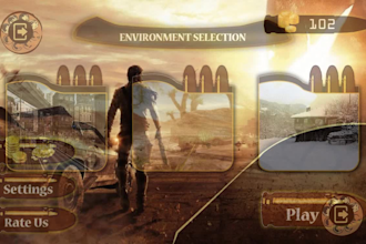 create game UI design for fps games and apps