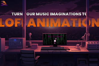 make lofi music animation in loop