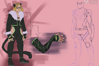 draw a from design your comic character, fanart oc or hero