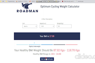 make fitness, gym and health calculators