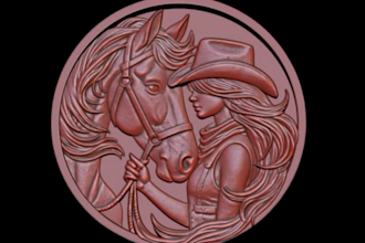 sculpt 3d coin model bas relief 3d medallion 3d bas relief design for 3dprinting