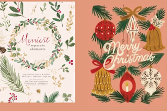 create attractive christmas poster banner christmas card