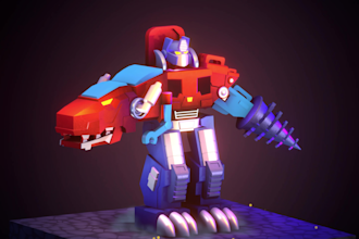 create game ready low poly 3d models