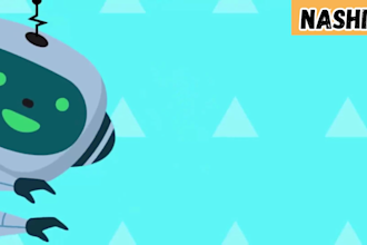 design a unique 2d cartoon video animation for kids learning and nursery rhymes