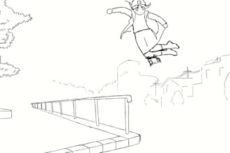 2d traditional animation, frame by frame animation, hand drawn,2d line art