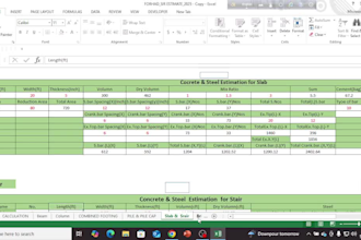do quantity takeoff and material estimation in excel