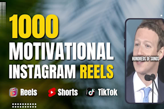 create 1000 luxury motivational youtube shorts, and instagram reels