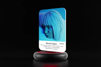 create a custom 3d animated nft membership pass cards and nft tickets for you