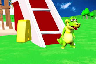 create 3d abc alphabet  kids rhymes 3d animals video  abc learning