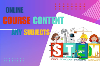 create stem lesson plans, content creation and course curriculum