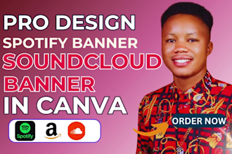 do design soundcloud spotify banner, cover in canva
