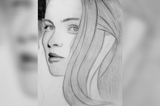 draw a pencil sketch or charcoal portrait from your image