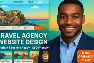design a travel agency website for your tourism business