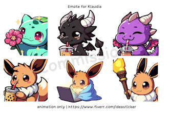create cute and chibi twitch emotes GIF